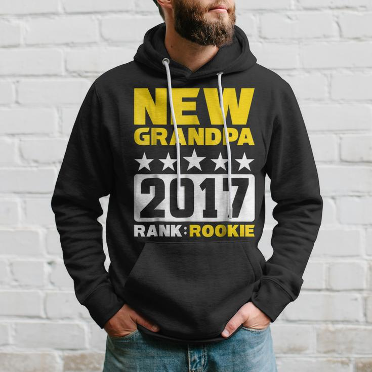 New Grandpa 2017 Rank Rookie New Baby Pregnancy Hoodie Gifts for Him