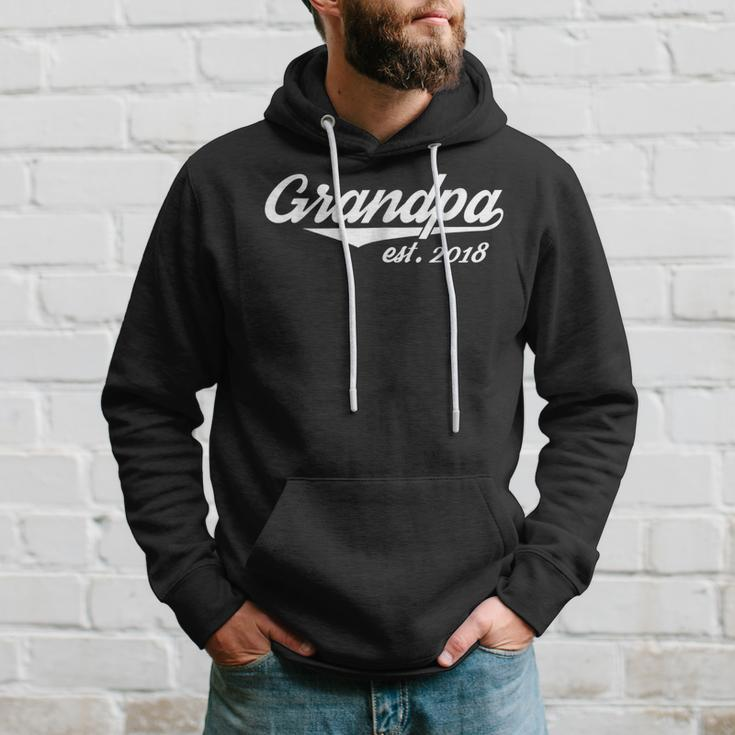 New Grandpa Est 2018For The New Grandfather Hoodie Gifts for Him