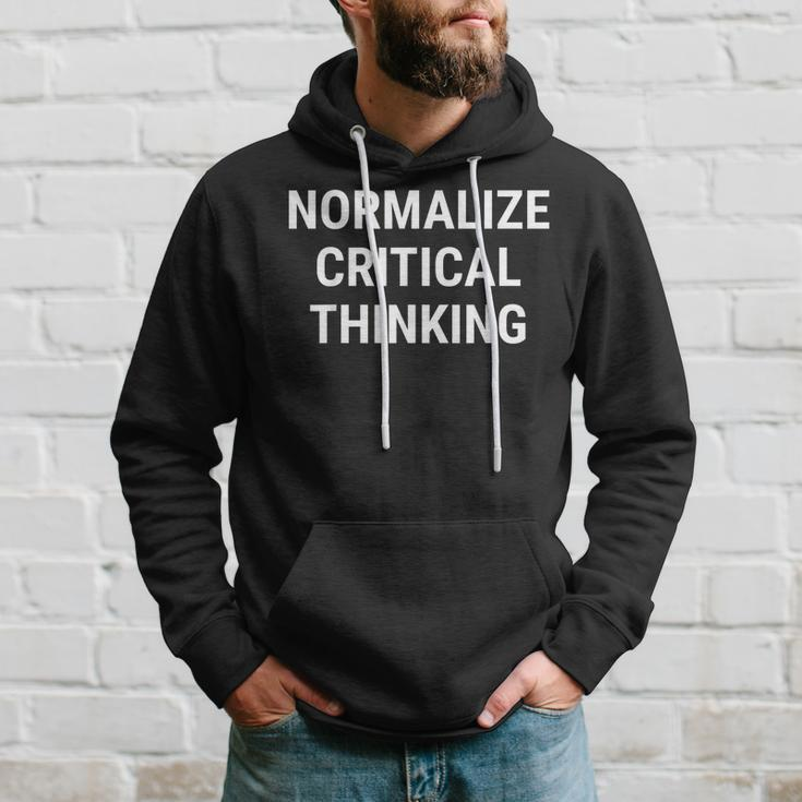 Normalize Critical Thinking Libertarian Conservative Liberty Hoodie Gifts for Him