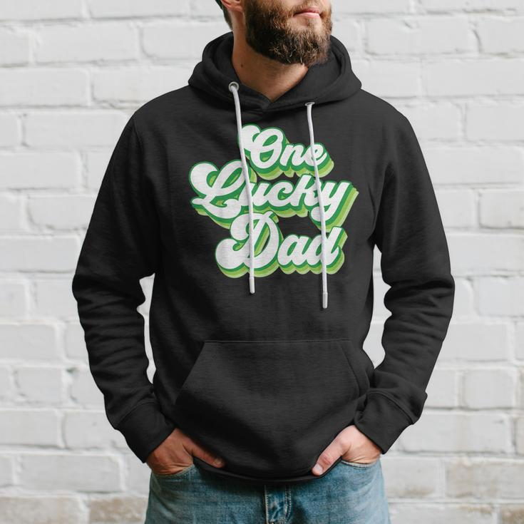 One Lucky Dad Retro Vintage St Patricks Day Hoodie Gifts for Him