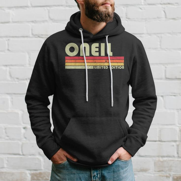 Oneil Surname Funny Retro Vintage 80S 90S Birthday Reunion Hoodie Gifts for Him