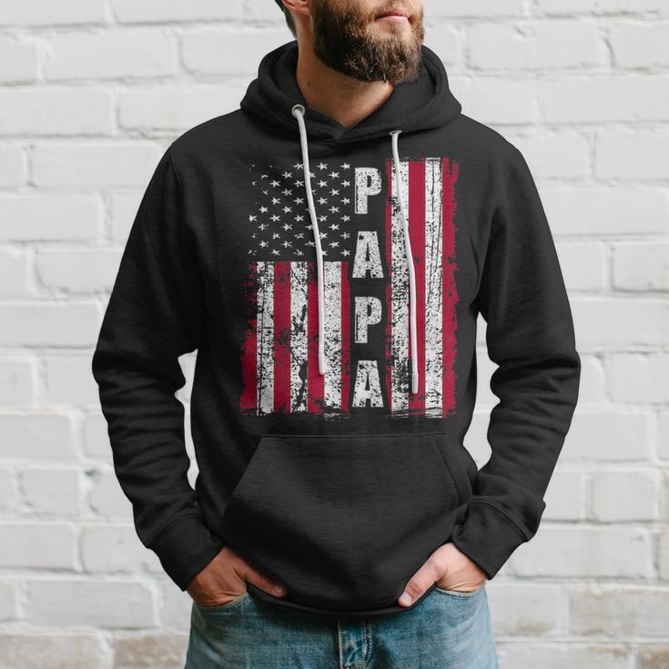 Papa American Flag Fathers Day 2021 V2 Hoodie Gifts for Him