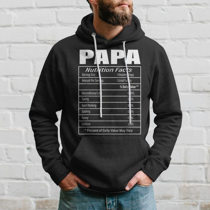 Papa Nutrition Facts Funny Fathers Day Grandpa Men Hoodie Gifts for Him