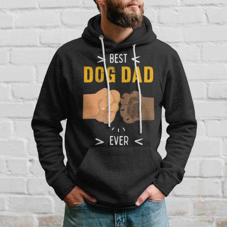Paw Bump Fist Bump Best Dog Dad Ever Funny Hoodie Gifts for Him