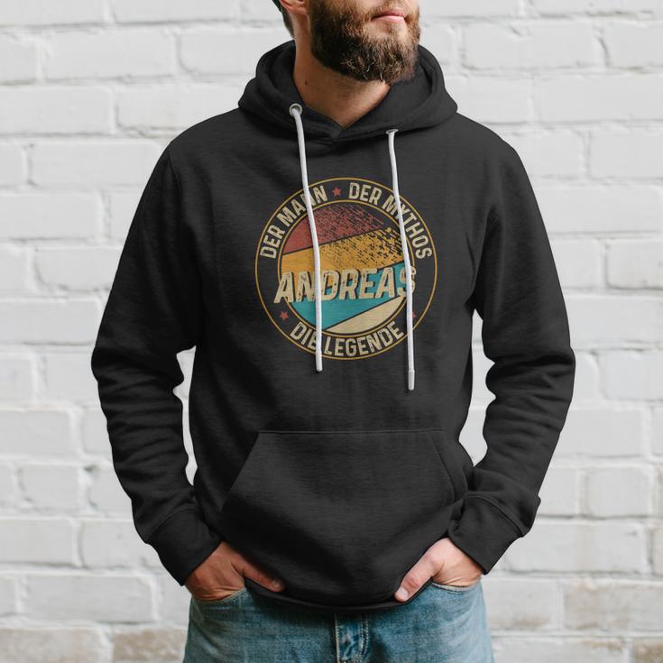 Personalisiertes Andreas Die Legende Schwarzes Hoodie, Unikat Design Geschenke für Ihn