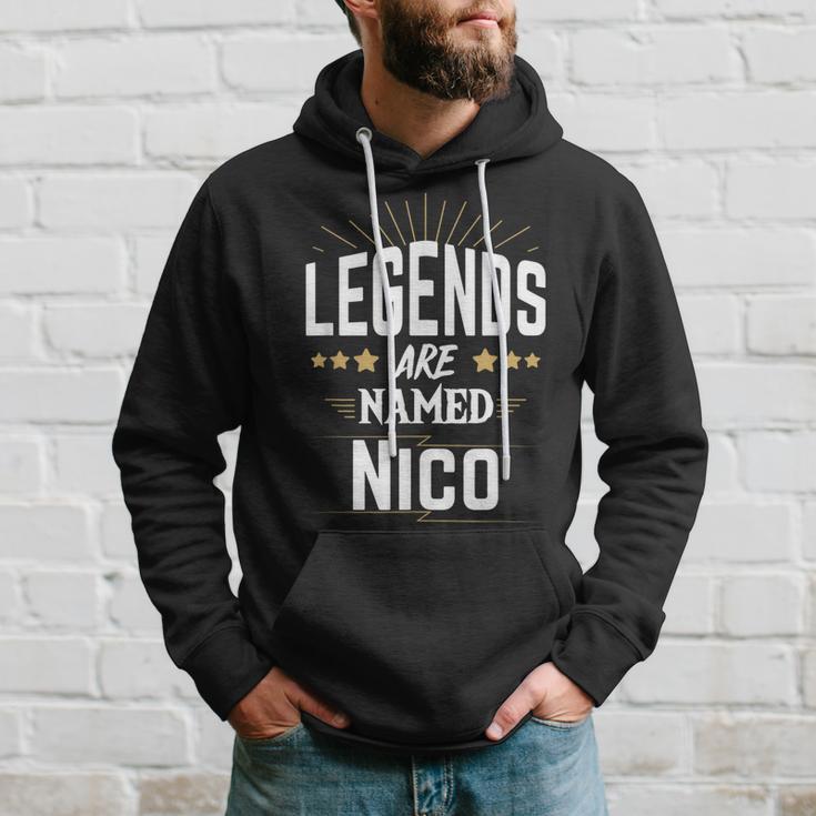 Personalisiertes Legends Named Nico Hoodie, Ideales Präsent für Nico Geschenke für Ihn