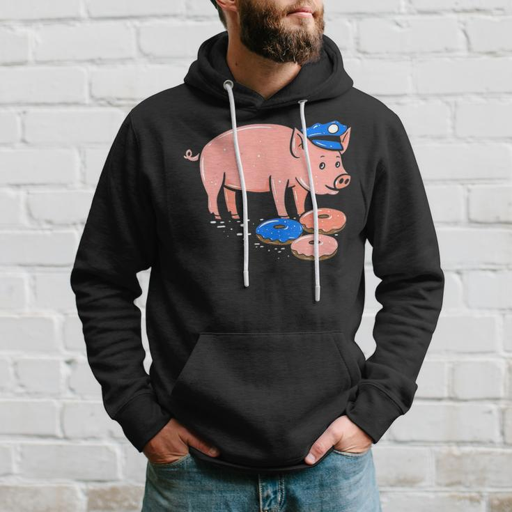 Pig Cop Funny Police Officer Doughnut Gift Hoodie Gifts for Him
