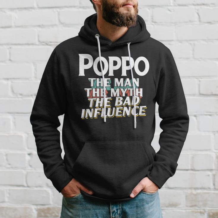 Poppo Gift For The Man Myth Bad Influence Grandpa Gift For Mens Hoodie Gifts for Him