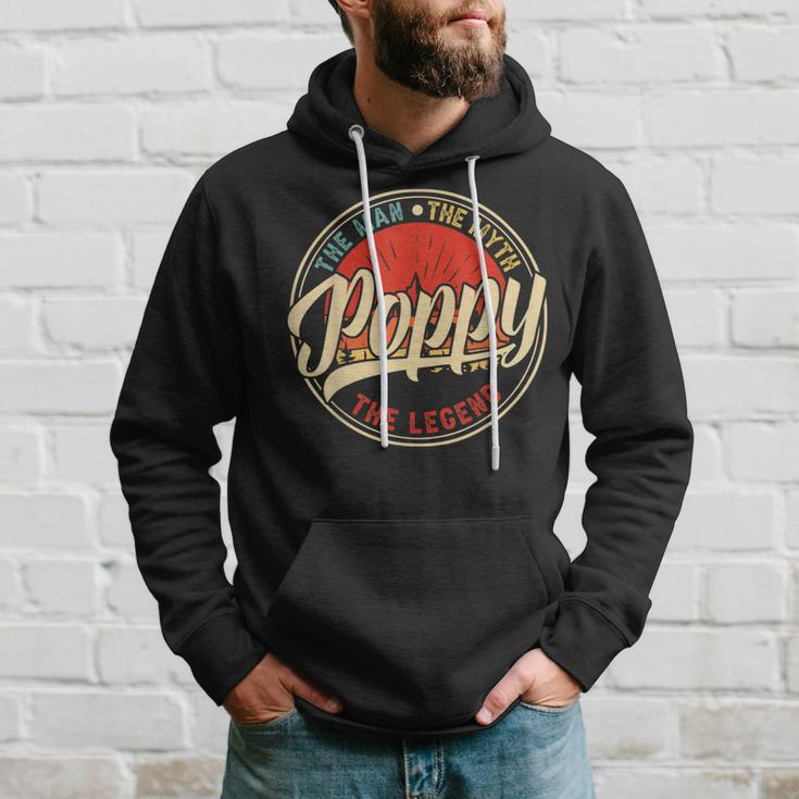 Poppy The Man The Myth The Legend Funny Fathers Day Gift For Mens Hoodie Gifts for Him