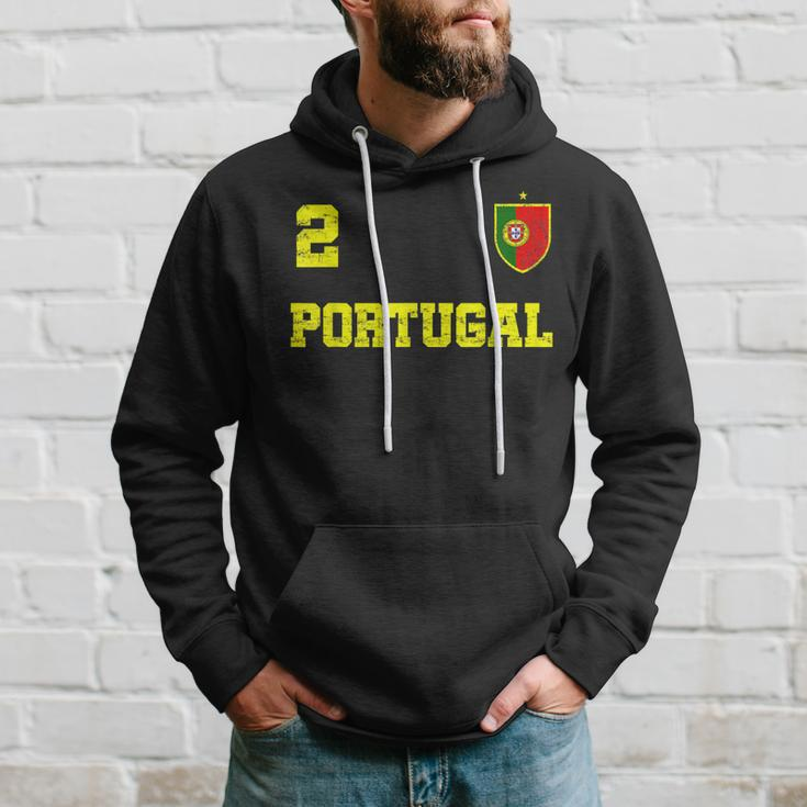 Portugal Soccer Jersey Number Two Portuguese Futbol Flag Fan Men Hoodie Gifts for Him
