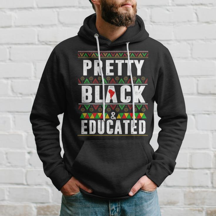 Pretty Black And Educated Black History Month Funny Apparel Hoodie Gifts for Him