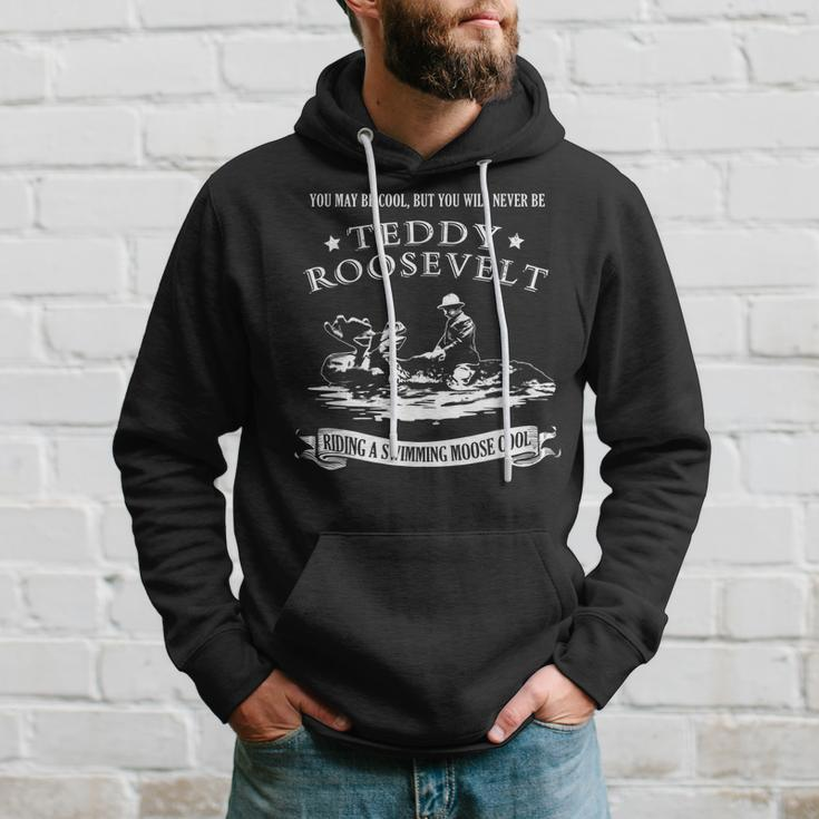 Progressive Party Teddy Riding Moose Cool Teddy Roosevelt Hoodie Gifts for Him