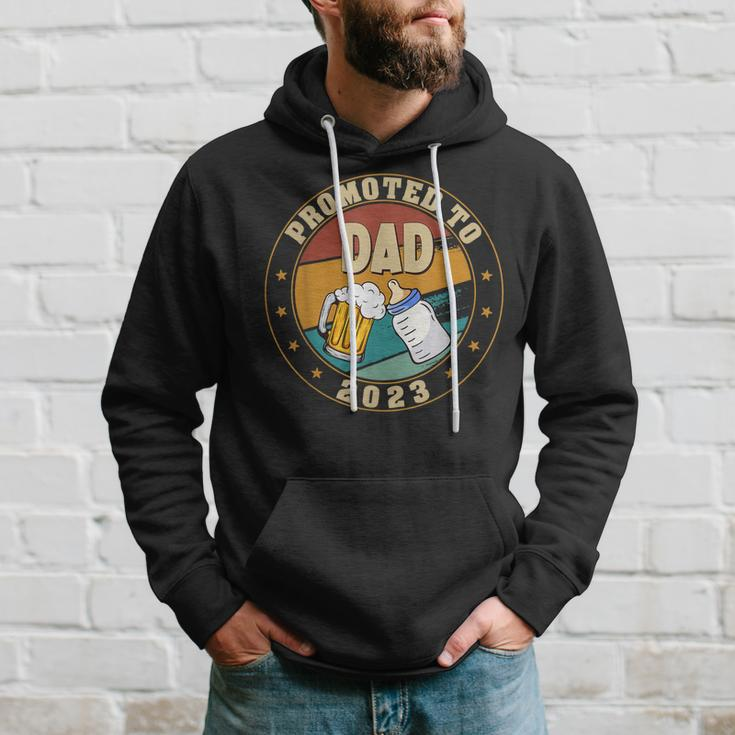 Promoted To Dad 2023 Mom Baby Pregnancy Announcement Father Gift For Mens Hoodie Gifts for Him