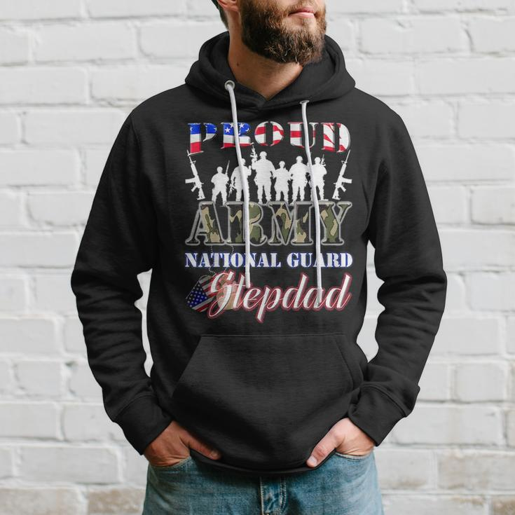 Proud Army National Guard Stepdad Us Fathers Day Men Hoodie Gifts for Him