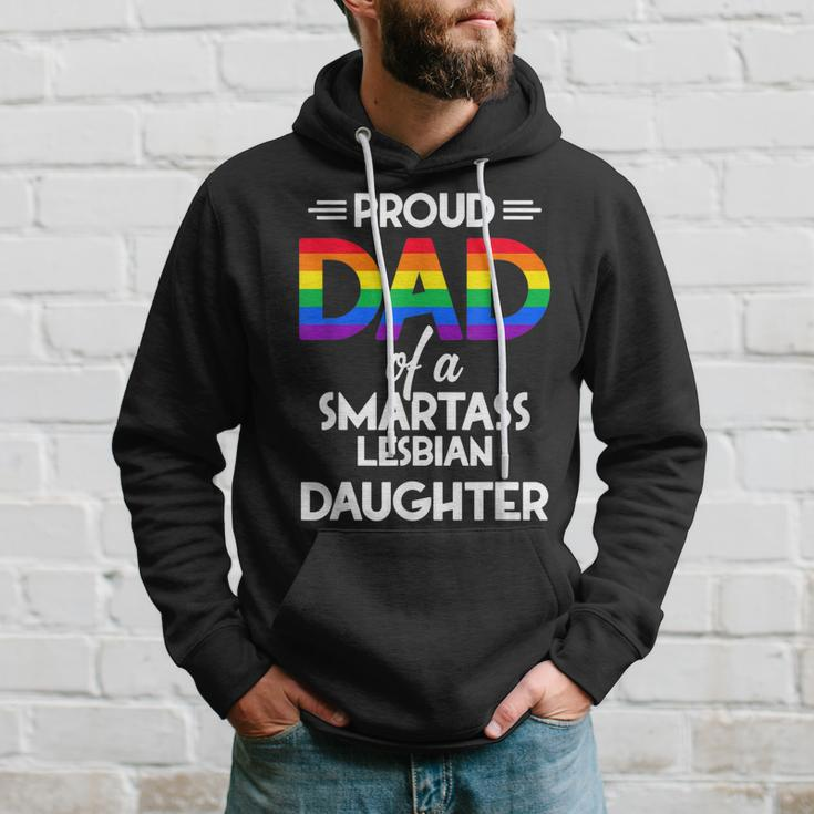 Proud Dad Of A Smartass Lesbian Daughter Lgbt Parent Gift Hoodie Gifts for Him