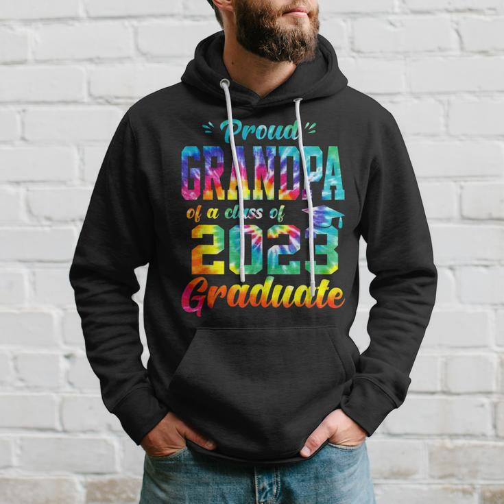 Proud Grandpa Of A Class Of 2023 Graduate Tie Dye Hoodie Gifts for Him