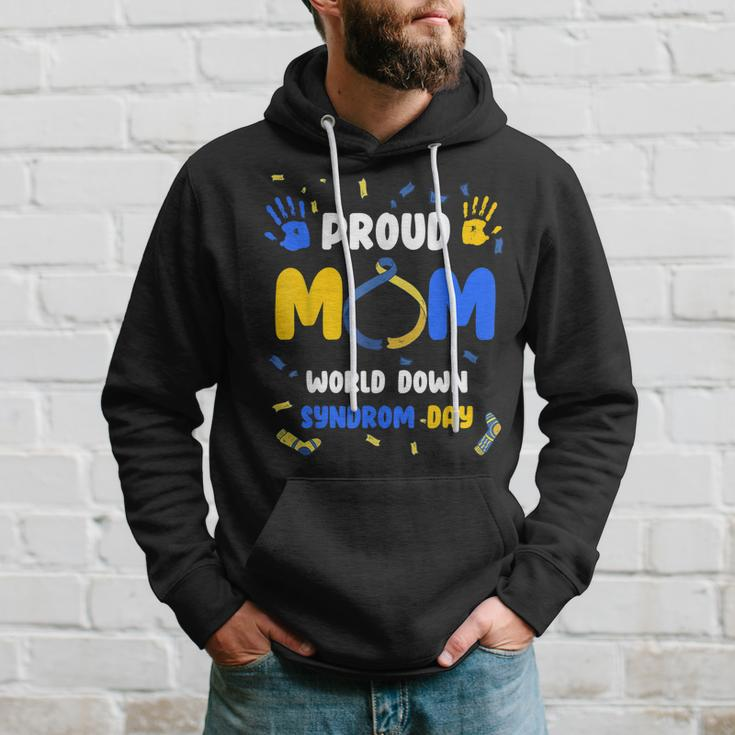 Proud Mom T21 World Down Syndrome Awareness Day Ribbon Hoodie Gifts for Him