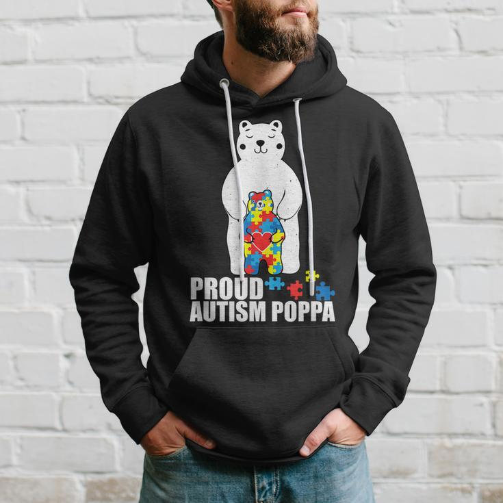 Proud Poppa Bear Autism Awareness Love Autistic Hoodie Gifts for Him