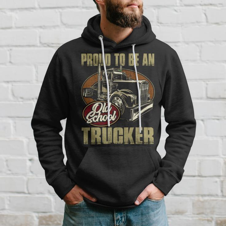 Proud To Be An Old School Trucker Hoodie Gifts for Him