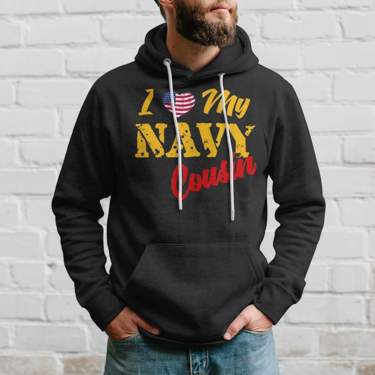 Proud Us Navy Cousin American Military Family Flag Gift Hoodie Gifts for Him
