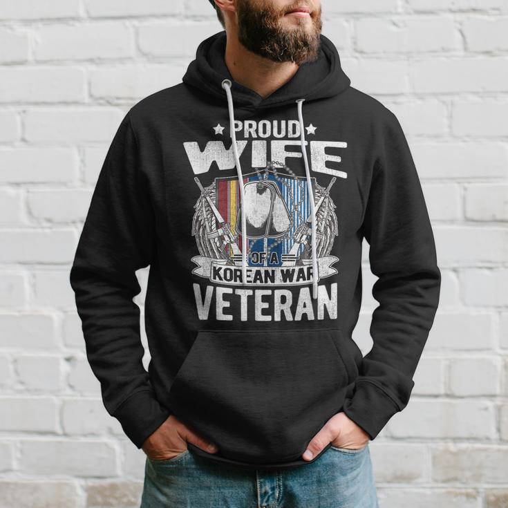 Proud Wife Of A Korean War Veteran Military Vet Spouse Gift Men Hoodie Graphic Print Hooded Sweatshirt Gifts for Him