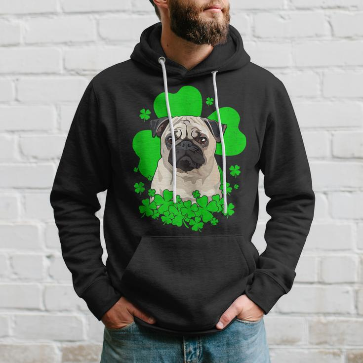 Pug St Patricks Day Clovers Hoodie Gifts for Him