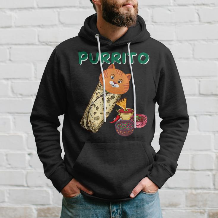 Purrito Cat In A Burrito - Cat Lover Mexican Food Kitty Hoodie Gifts for Him