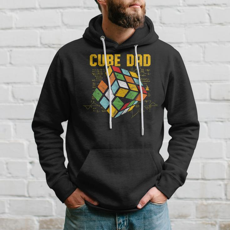 Puzzle Cube Dad Speed Cubing 80S Youth Vintage Math Hoodie Gifts for Him
