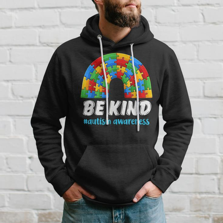 Rainbow Puzzle Autism Support Be Kind Autism Awareness Hoodie Gifts for Him