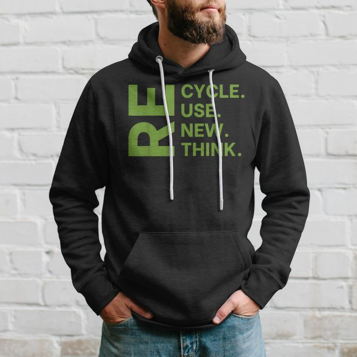 Recycle Reuse Renew Rethink Earth Day Environmental Activism Hoodie Gifts for Him
