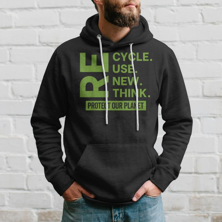 Recycle Reuse Renew Rethink Protect Our Planet Earth Day Hoodie Gifts for Him