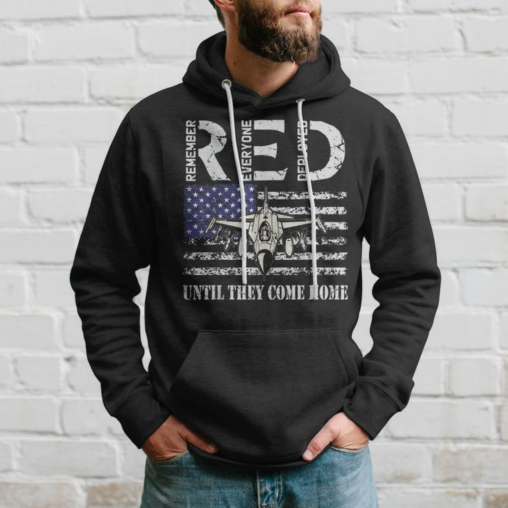Red Friday Military Air Force Usaf Us Flag Veteran Men Hoodie Graphic Print Hooded Sweatshirt Gifts for Him