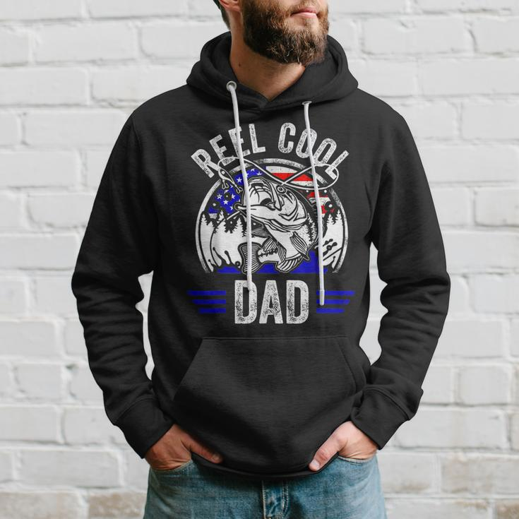 Reel Cool Dad Fathers Day Fisherman Fishing Vintage Hoodie Gifts for Him