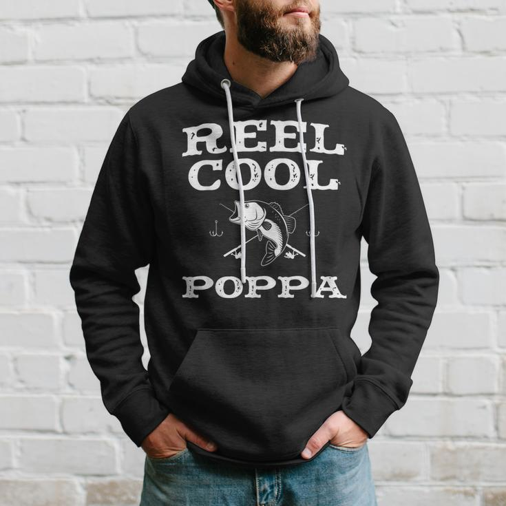 Reel Cool Poppa Fishing Funny Fisherman Gift Hoodie Gifts for Him