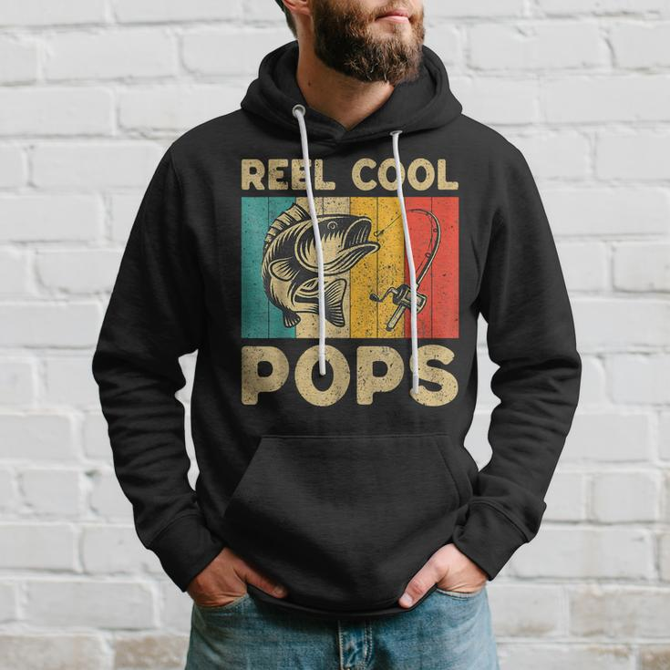 Reel Cool Pops Funny Fishing Lovers Fathers Day Vintage Hoodie Gifts for Him
