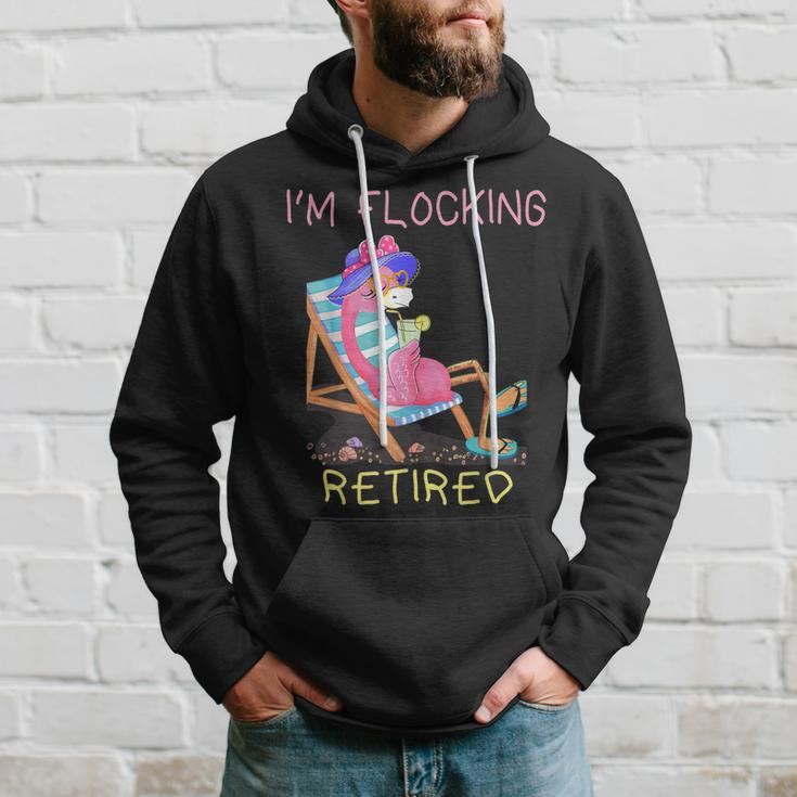 Retired Flamingo Lover Retirement Party Coworker 2021 Men Hoodie Gifts for Him