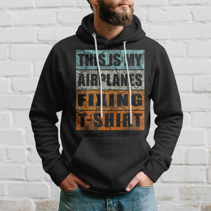 Retro Aircraft Mechanic Airplanes Technician Engineer Planes Hoodie Gifts for Him