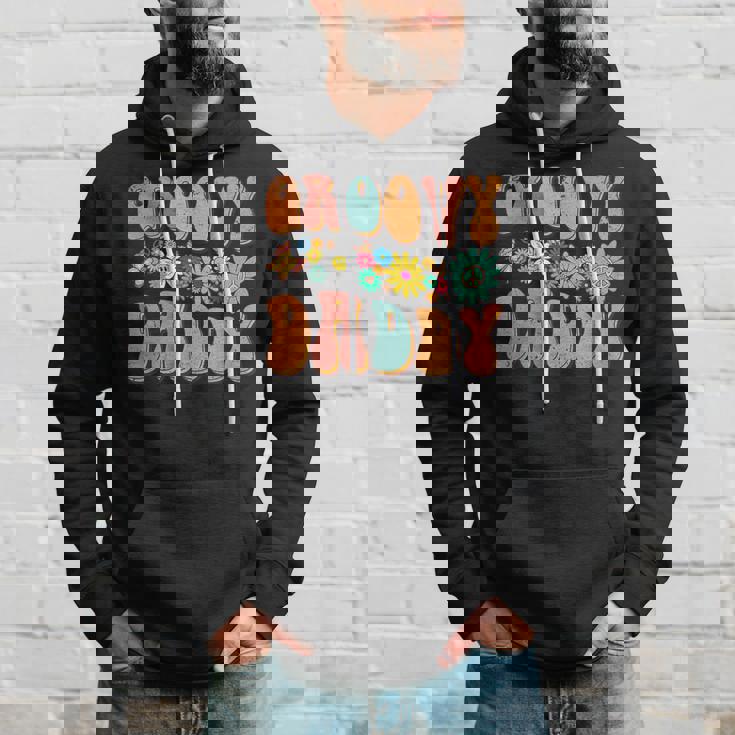 Retro Groovy Birthday Family Matching Cute Groovy Daddy Hoodie Gifts for Him