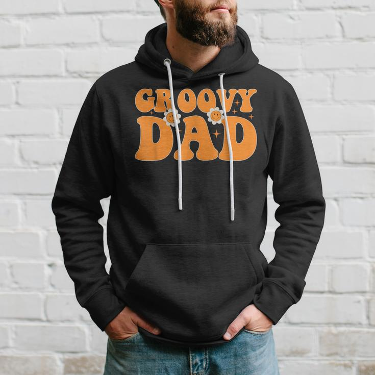 Retro Groovy Dad Matching Family 1St Birthday Party Hoodie Gifts for Him