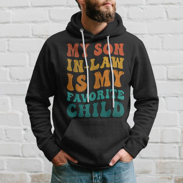 Retro Groovy My Son In Law Is My Favorite Child Son In Law Hoodie Gifts for Him
