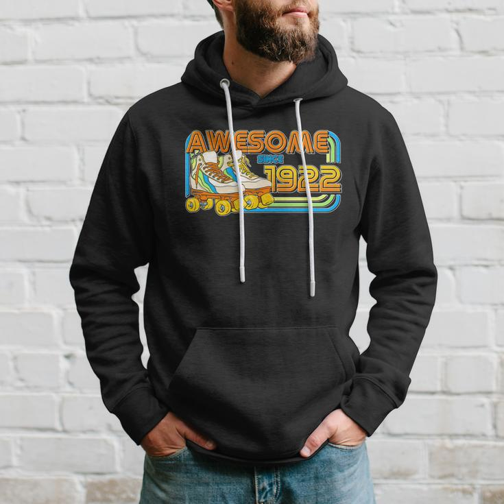 Retro Roller Skates Awesome Since 1922 100Th Birthday Hoodie Gifts for Him