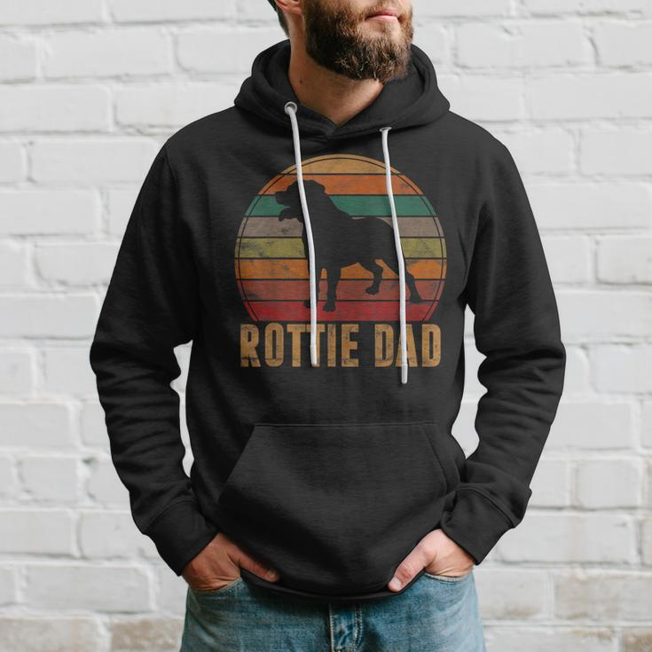 Retro Rottweiler Dad Gift Rott Dog Owner Pet Rottie Father Hoodie Gifts for Him