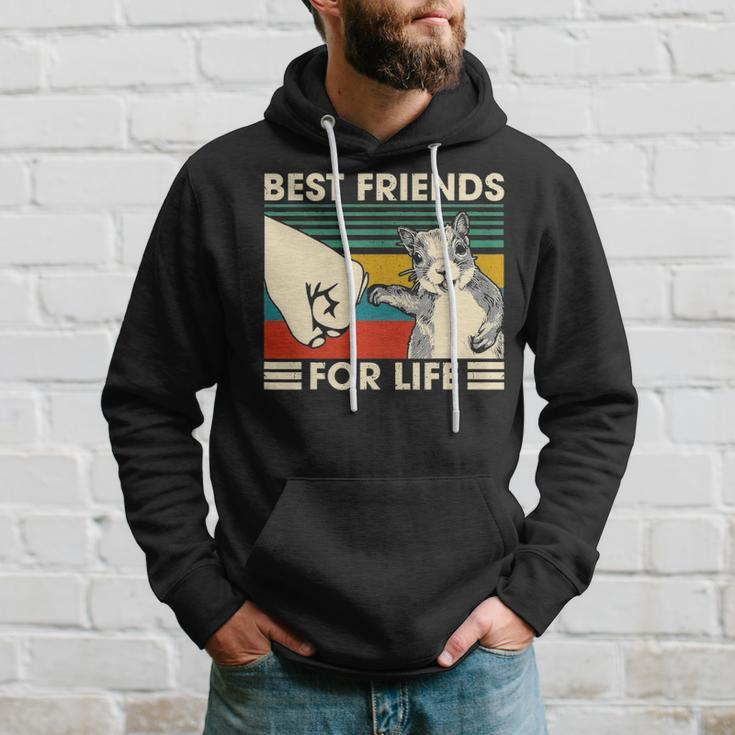 Retro Vintage Squirrel Best Friend For Life Fist Bump V2 Hoodie Gifts for Him