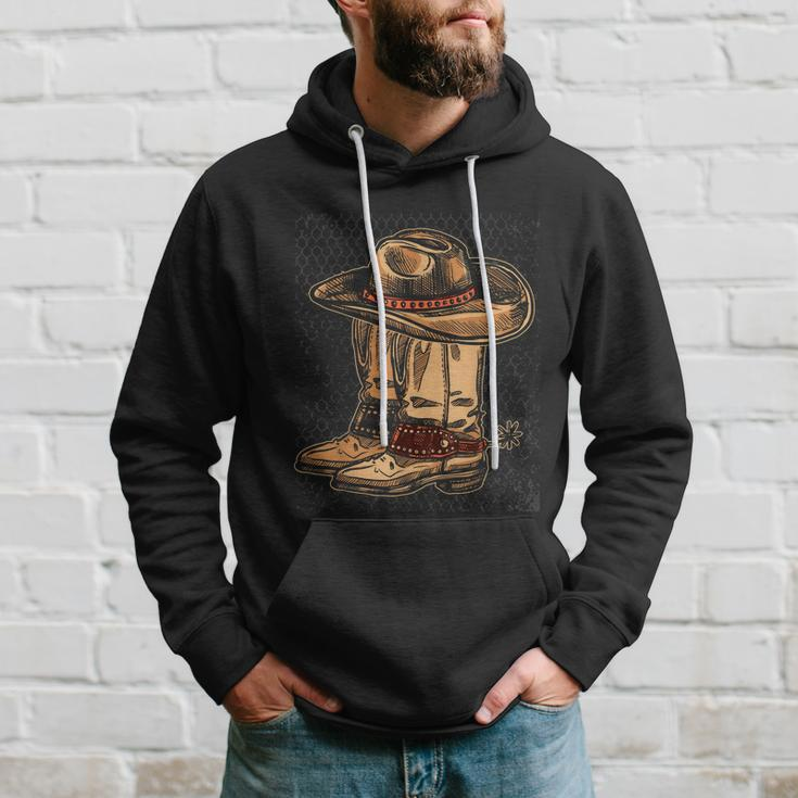 Rodeo Bull Riding Hat Line Dance Boots Cowboy V2 Hoodie Gifts for Him
