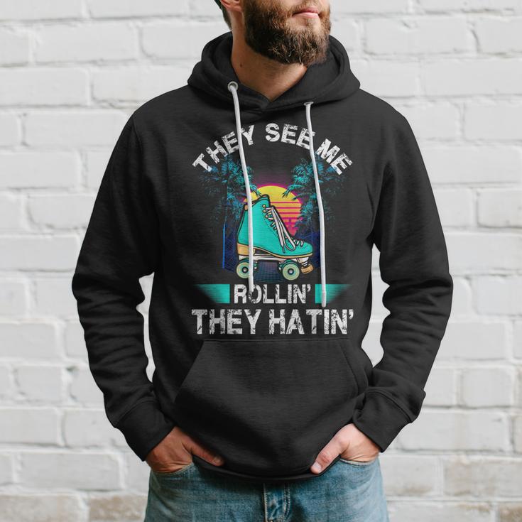 Roller Skates For Skating They See Me Rollin They Hatin Men Hoodie Thegiftio UK