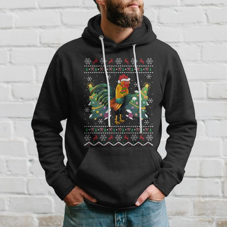 Rooster Lover Xmas Gift Ugly Rooster Christmas Great Gift Hoodie Gifts for Him