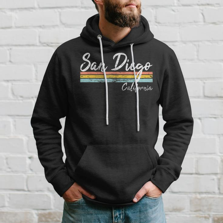 San Diego - California - Vintage Distressed Design - Classic Hoodie Gifts for Him