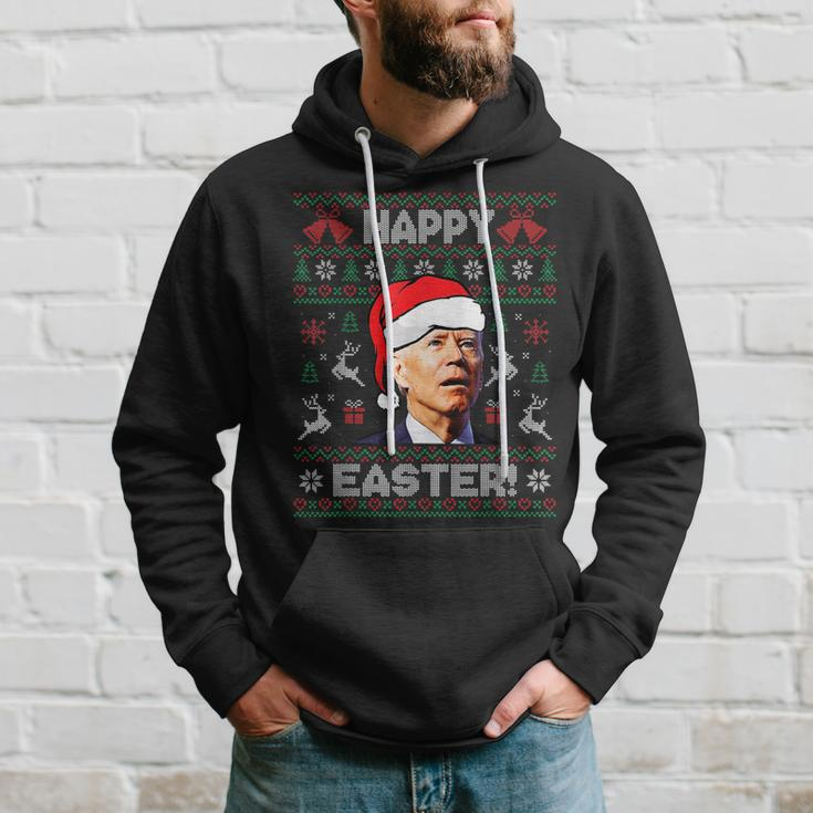 Santa Joe Biden Happy Easter Ugly Christmas V11 Men Hoodie Graphic Print Hooded Sweatshirt Gifts for Him