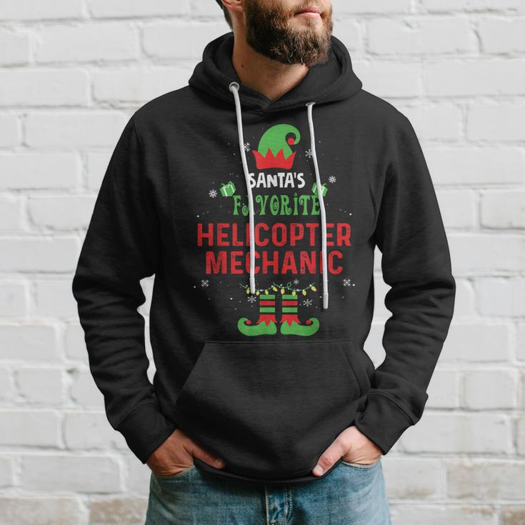 Santas Favorite Helicopter Mechanic Christmas Xmas Gift Hoodie Gifts for Him