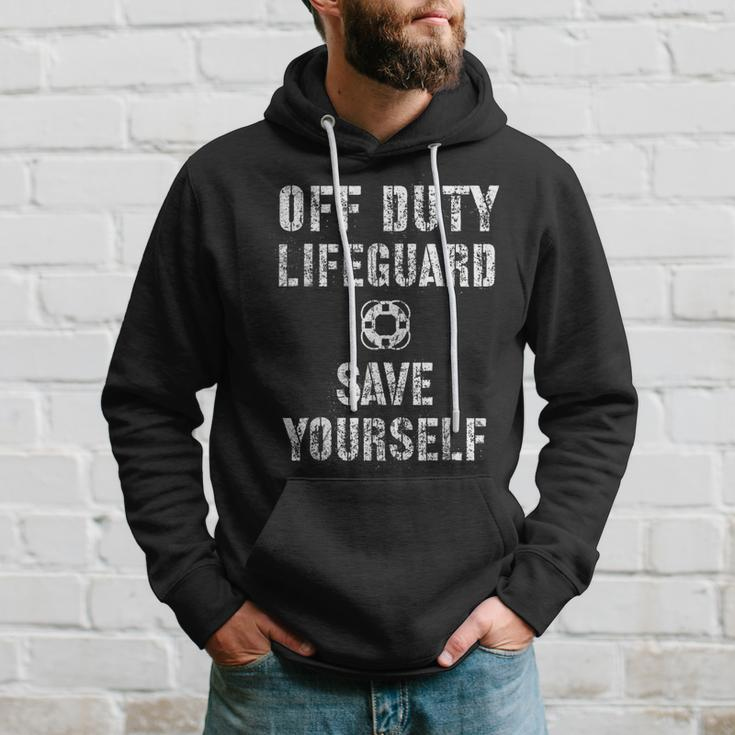 Save Yourself Lifeguard Swimming Pool Guard Off Duty Hoodie Gifts for Him